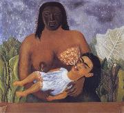 Frida Kahlo Kahlo painted herself in my Nurse and i in the arms of an Indian wetnurse oil painting picture wholesale